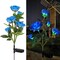 2Pcs Solar Power Rose Flower Garden Stake Outdoor Lamp Yard LED Lights